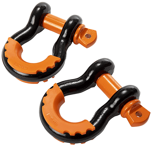 RoofPax 3/4" Shackles Black DRing Shackle Set (2Pack), 9,500 lbs