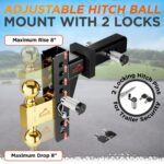 Adjustable Trailer Hitch Ball – Gold